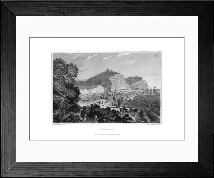 Framed Print : Hastings, East Sussex, 1829. Artist: Fenner, Sears & Co Framed Print : Hastings, East Sussex, 1829. Artist: Fenner, Sears & Co