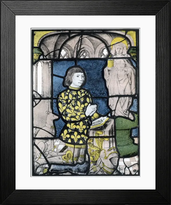 Framed Print : A knight (de Bernemicourt) at his orisons before an image of St Mary Magdalene, c1500, (1924) Framed Print : A knight (de Bernemicourt) at his orisons before an image of St Mary Magdalene, c1500, (1924)