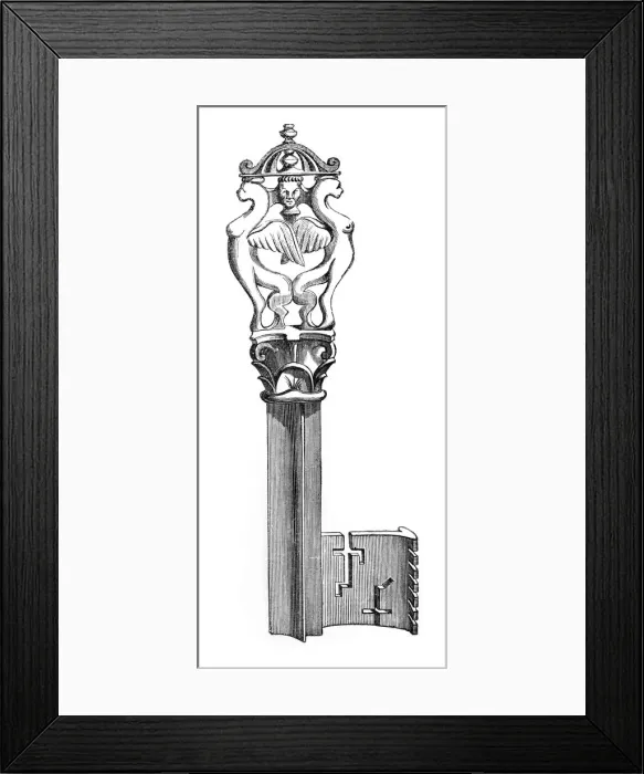 Framed Print : A key, 13th century, (1870) Framed Print : A key, 13th century, (1870)
