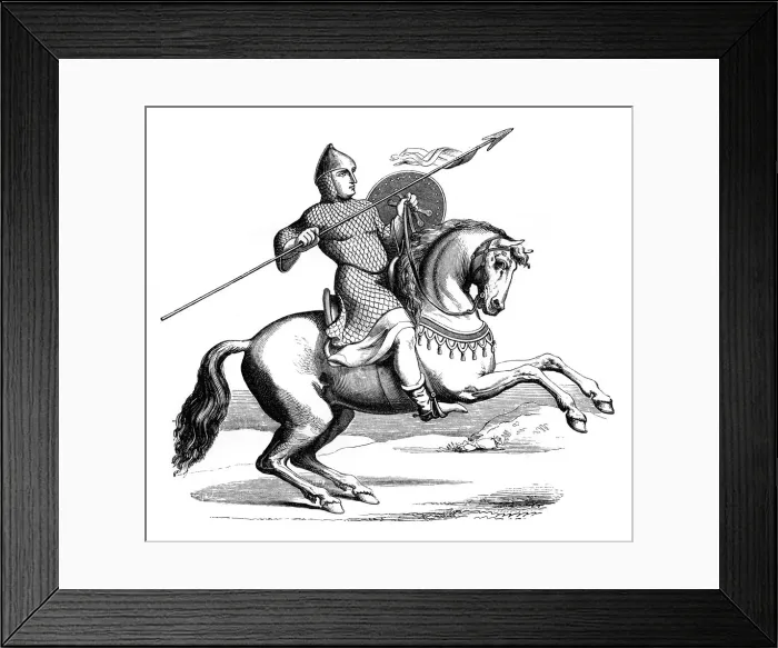 Framed Print : Knight in his hauberk, (1870) Framed Print : Knight in his hauberk, (1870)