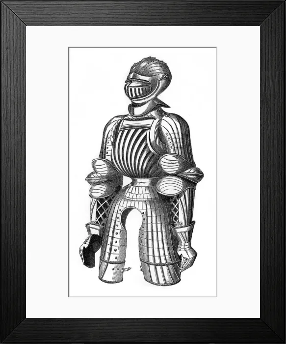 Framed Print : Convex armour said to be that of Maximilian, 15th century, (1870) Framed Print : Convex armour said to be that of Maximilian, 15th century, (1870)