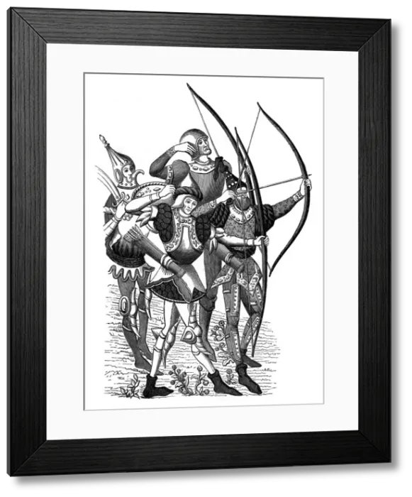 Framed Print : Frankish archers, 15th century, (1870) Framed Print : Frankish archers, 15th century, (1870)