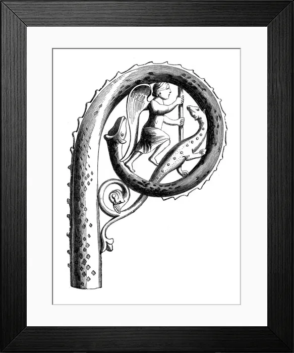 Framed Print : Abbots crozier, 13th century, (1870) Framed Print : Abbots crozier, 13th century, (1870)