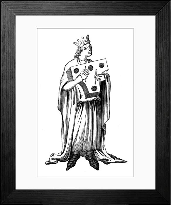 Framed Print : A performer on the psalterion, 14th century, (1870) Framed Print : A performer on the psalterion, 14th century, (1870)