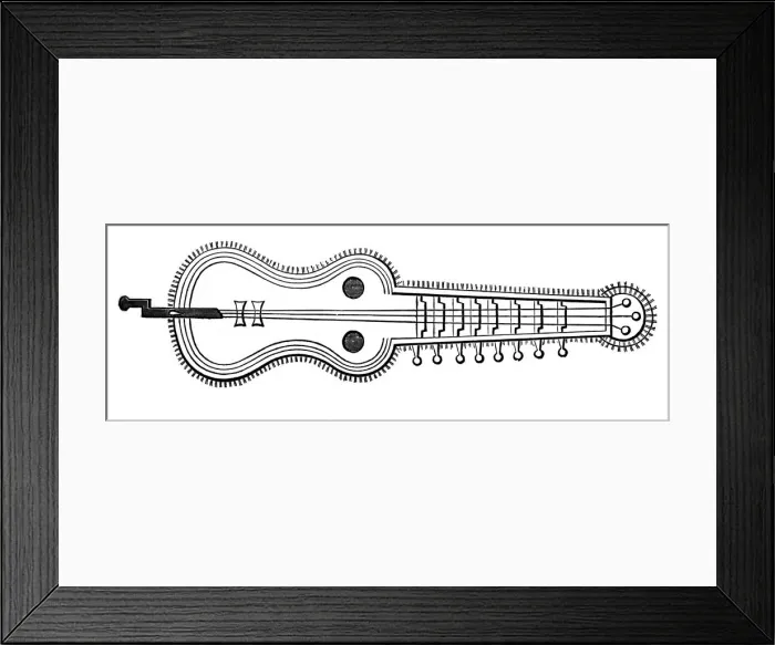 Framed Print : Organistrum, 9th century, (1870) Framed Print : Organistrum, 9th century, (1870)