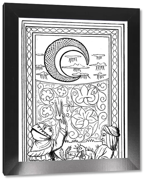 The Moon, tarot card, 14th century, (1870)