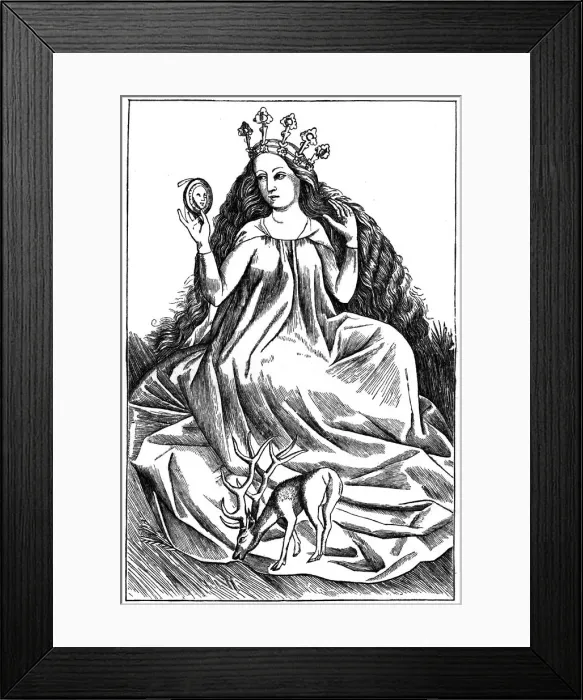 Framed Print : La Damoiselle, 1466, (1870) Framed Print : La Damoiselle, 1466, (1870)