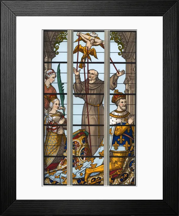 Framed Print : Francis I and Eleonore at their Devotions, 1515-1547, (1870). Artist: Franz Kellerhoven Framed Print : Francis I and Eleonore at their Devotions, 1515-1547, (1870). Artist: Franz Kellerhoven
