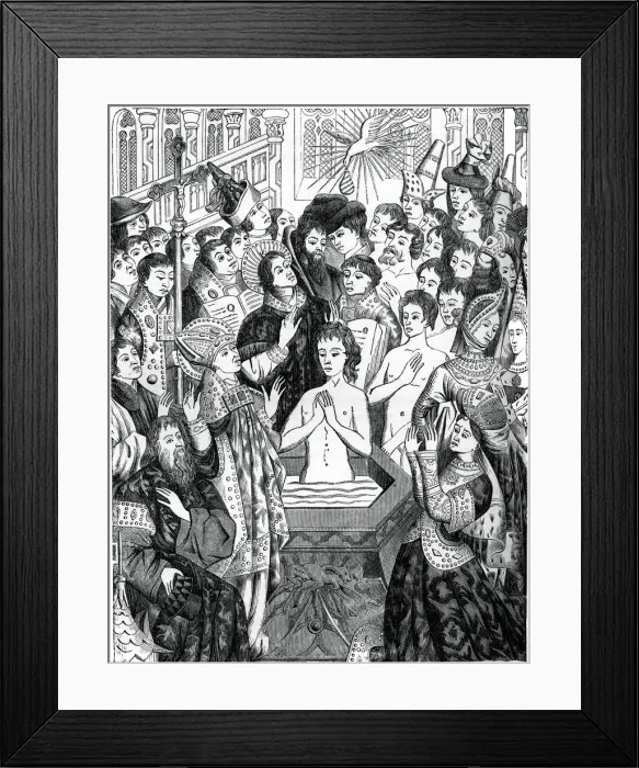 Framed Print : Baptism of King Clovis, Rheims, (1870) Framed Print : Baptism of King Clovis, Rheims, (1870)