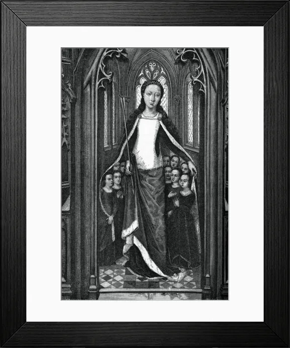 Framed Print : St Ursula and the Holy Virgins, from the Reliquary of St Ursula, 1489, (1870) Framed Print : St Ursula and the Holy Virgins, from the Reliquary of St Ursula, 1489, (1870)