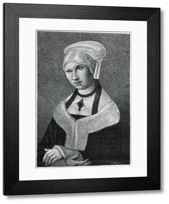 Framed Print : Princess Sibylla of Saxony, (1870). Artist: J Petot Framed Print : Princess Sibylla of Saxony, (1870). Artist: J Petot