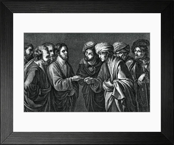 Framed Print : The Tribute to Caesar, 17th century, (1870) Framed Print : The Tribute to Caesar, 17th century, (1870)