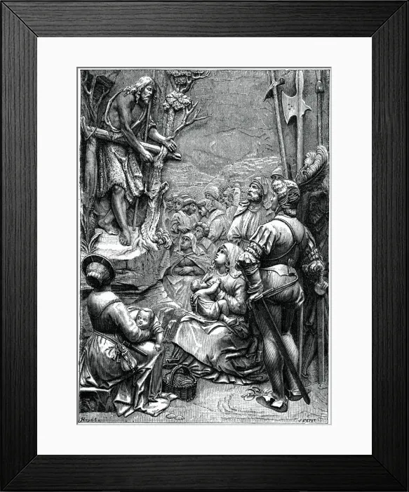 Framed Print : St John the Baptist Preaching in the Desert, 16th century, (1870) Framed Print : St John the Baptist Preaching in the Desert, 16th century, (1870)