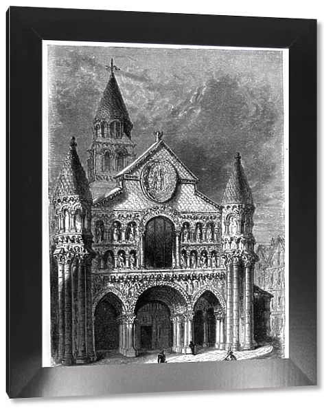 Church of Notre Dame de la Grande, Poitiers, France, 12th century, (1870)