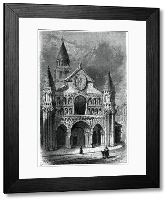 Framed Print : Church of Notre Dame de la Grande, Poitiers, France, 12th century, (1870) Framed Print : Church of Notre Dame de la Grande, Poitiers, France, 12th century, (1870)
