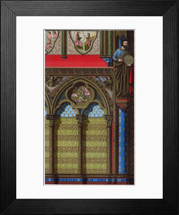 Framed Print : Decoration of the Sainte Chapelle, Paris, 13th century, (1870). Artist: Franz Kellerhoven Framed Print : Decoration of the Sainte Chapelle, Paris, 13th century, (1870). Artist: Franz Kellerhoven