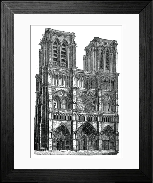 Framed Print : Notre Dame, Paris, (1870) Framed Print : Notre Dame, Paris, (1870)