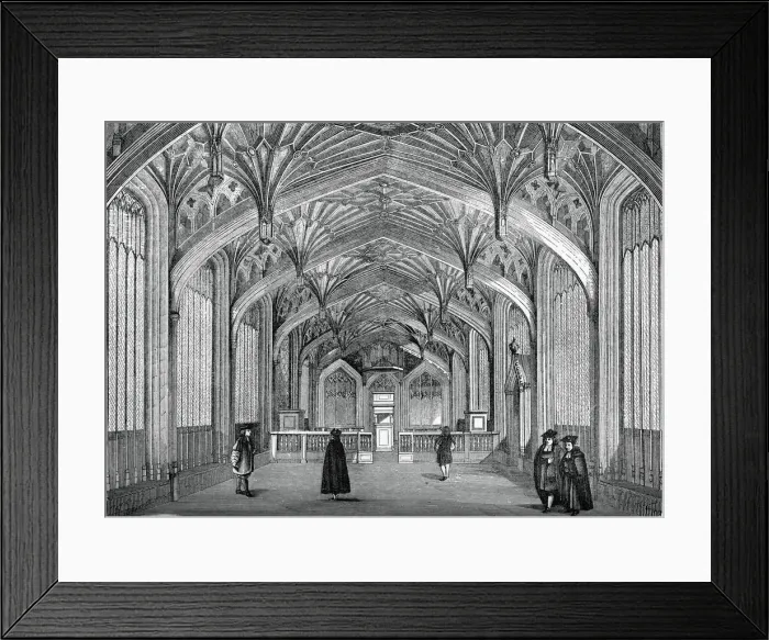 Framed Print : Interior, Oxford University, c18th century, (1870) Framed Print : Interior, Oxford University, c18th century, (1870)