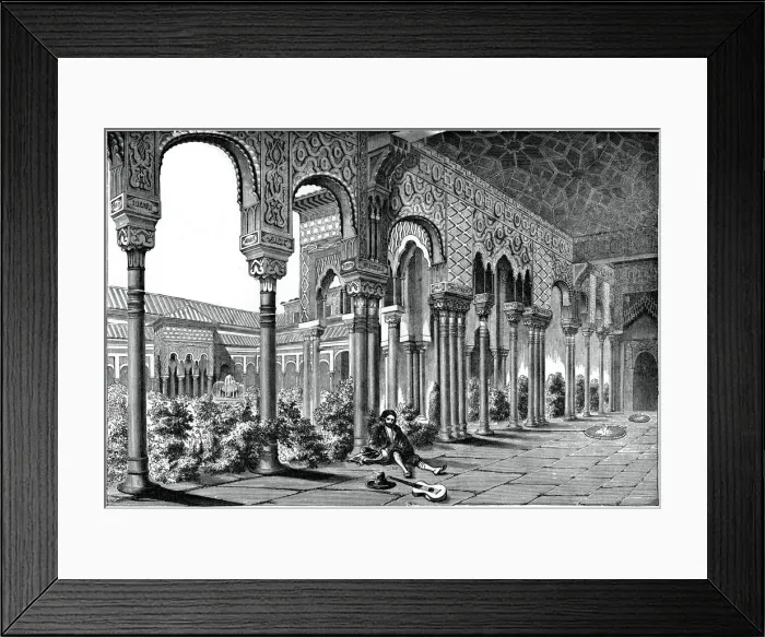 Framed Print : The Alhambra Palace, Granada, Spain, (1870) Framed Print : The Alhambra Palace, Granada, Spain, (1870)