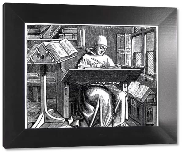 Scribe or copyist, 15th century, (1870)