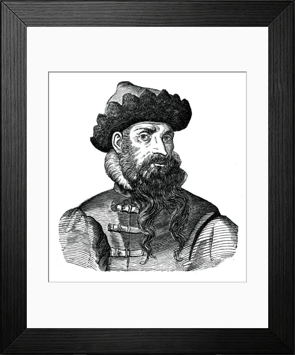 Framed Print : Johann Gutenberg, German metalworker and inventor, 16th century, (1870) Framed Print : Johann Gutenberg, German metalworker and inventor, 16th century, (1870)