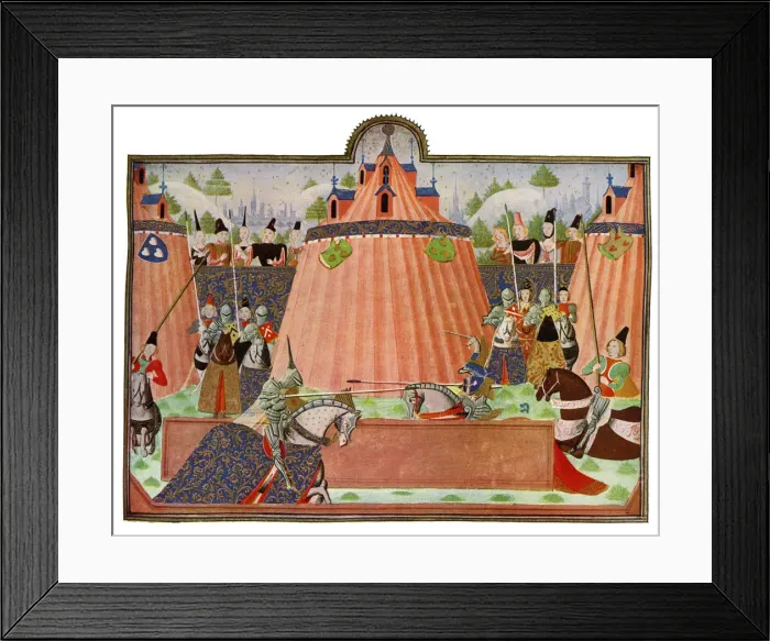 Framed Print : The Tournament at St Inglevert, France, 15th Century. Artist: Master of the Harley Froissart Framed Print : The Tournament at St Inglevert, France, 15th Century. Artist: Master of the Harley Froissart