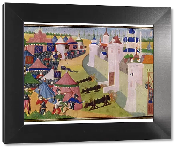 The Assault on the Strong Town of Afrique, 15th Century. Artist: Master of the Harley Froissart