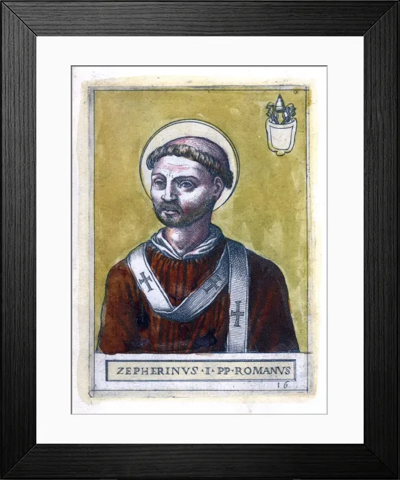 Framed Print : Pope Zephyrinus I Framed Print : Pope Zephyrinus I