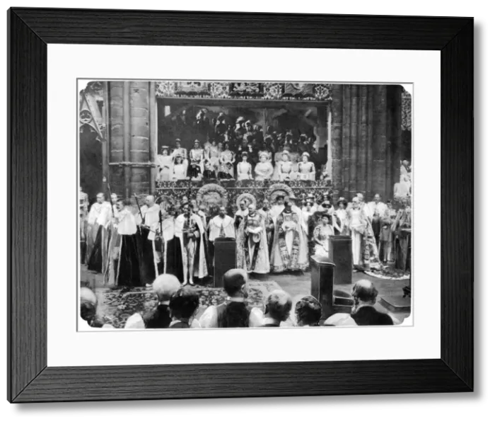 Framed Print : Coronation ceremony of George V, Westminster Abbey, London, 22 June, 1911. Artist: John Benjamin Stone Framed Print : Coronation ceremony of George V, Westminster Abbey, London, 22 June, 1911. Artist: John Benjamin Stone