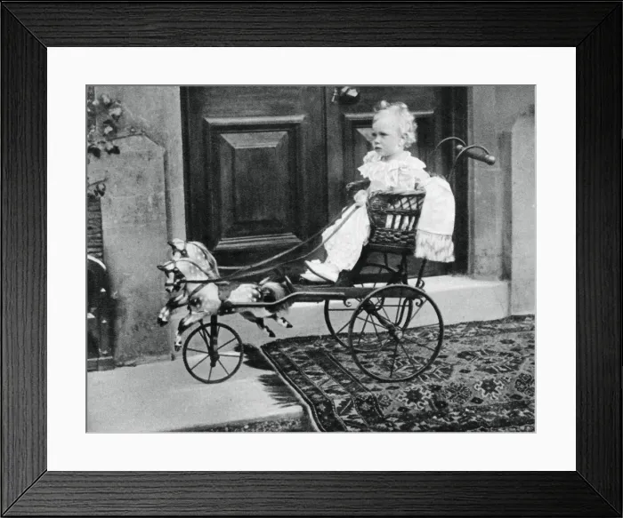 Framed Print : Prince Albert Windsor at age one, c1896 Framed Print : Prince Albert Windsor at age one, c1896
