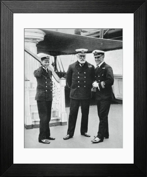 Framed Print : Navy cadet Prince Albert with Admiral Sir Lewis Beaumont, 1912