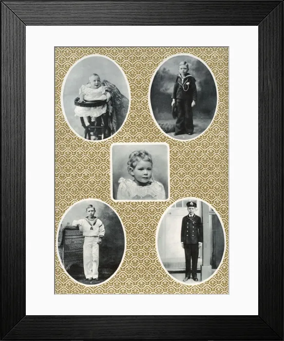 Framed Print : Prince Albert Windsor from age one to fifteen, c1896-1910 Framed Print : Prince Albert Windsor from age one to fifteen, c1896-1910