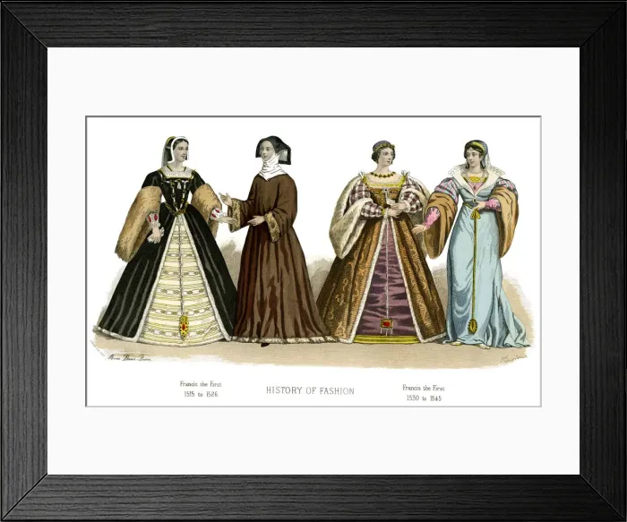 Framed Print : French costume: Francis I, (1882)