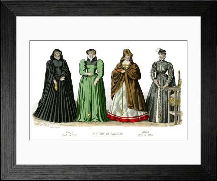 Framed Print : French costume: Henry II, (1882) Framed Print : French costume: Henry II, (1882)