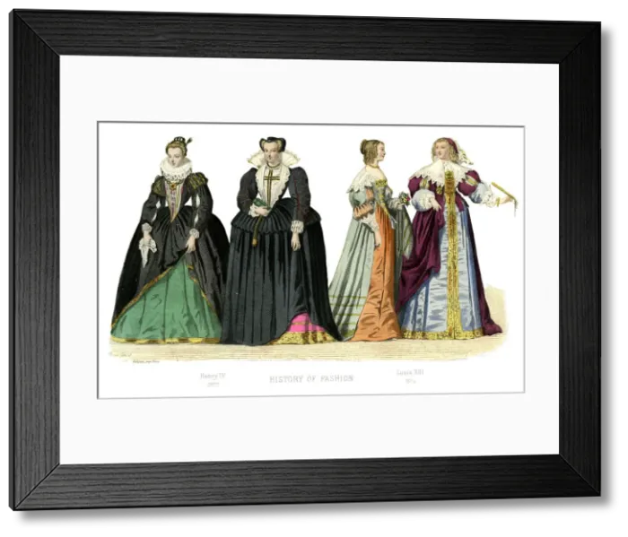Framed Print : French costume: Henry IV, Louis XIII, (1882) Framed Print : French costume: Henry IV, Louis XIII, (1882)