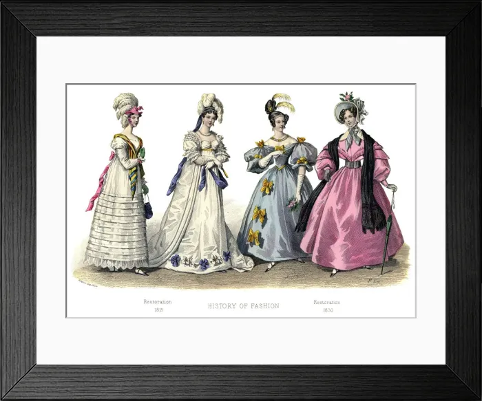 Framed Print : French costume: Restoration, (1882) Framed Print : French costume: Restoration, (1882)