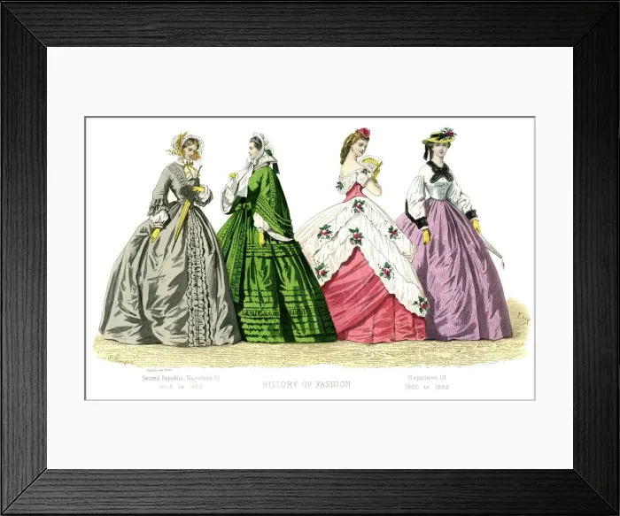 Framed Print : French costume: Second Republic, Napoleon III, (1882) Framed Print : French costume: Second Republic, Napoleon III, (1882)