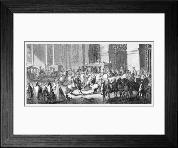 Framed Print : The Ambassadors Reception At Versailles, (1885). Artist: Parrocel Framed Print : The Ambassadors Reception At Versailles, (1885). Artist: Parrocel