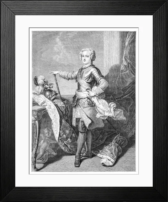 Framed Print : A Young Louis XV, (1885). Artist: Larmessin Framed Print : A Young Louis XV, (1885). Artist: Larmessin