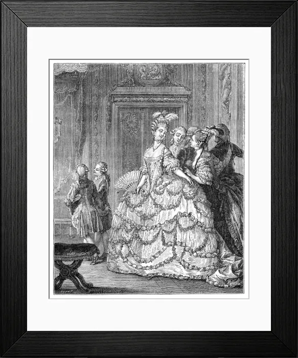 Framed Print : The Queen At The Palace, (1885). Artist: Moreau Framed Print : The Queen At The Palace, (1885). Artist: Moreau