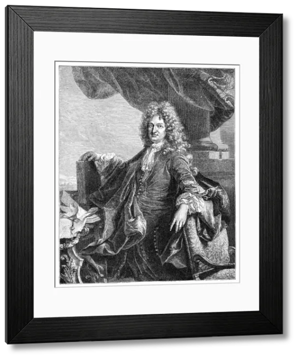 Framed Print : Charles Rene d Hozier, (1885). Artist: Gerard Edelinck Framed Print : Charles Rene d Hozier, (1885). Artist: Gerard Edelinck