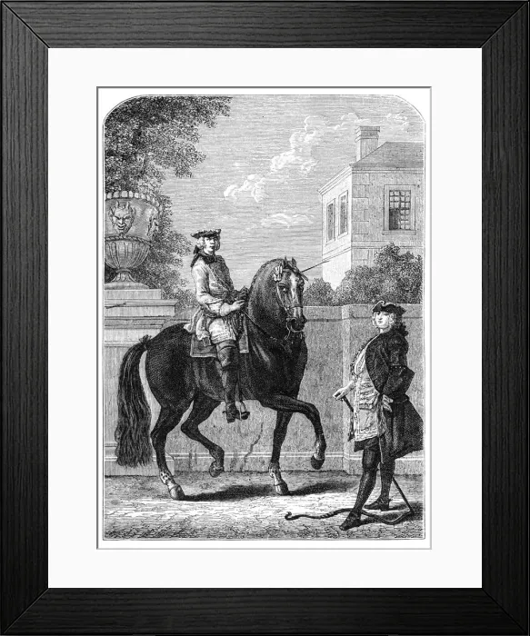 Framed Print : The Riding Lesson, (1885). Artist: Bonnardot Framed Print : The Riding Lesson, (1885). Artist: Bonnardot