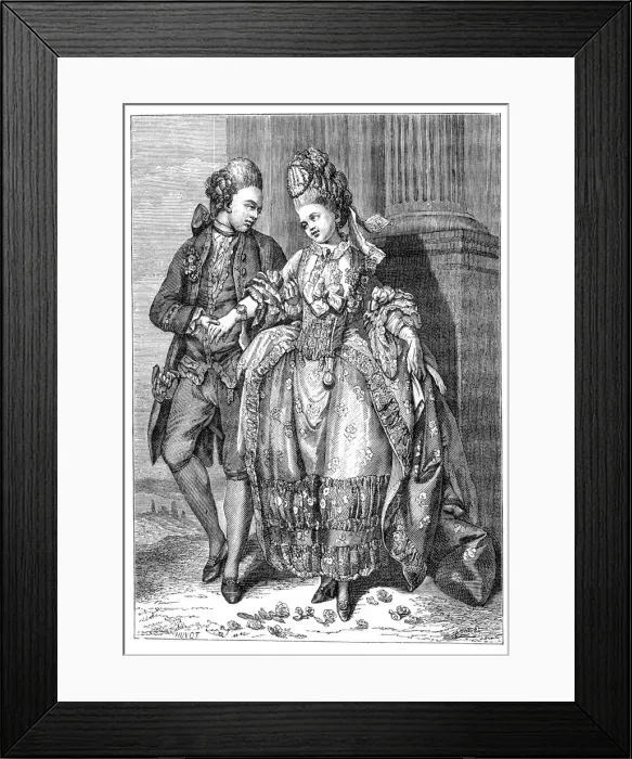 Framed Print : The Costume Of Marriage, (1885). Artist: Schenau Framed Print : The Costume Of Marriage, (1885). Artist: Schenau