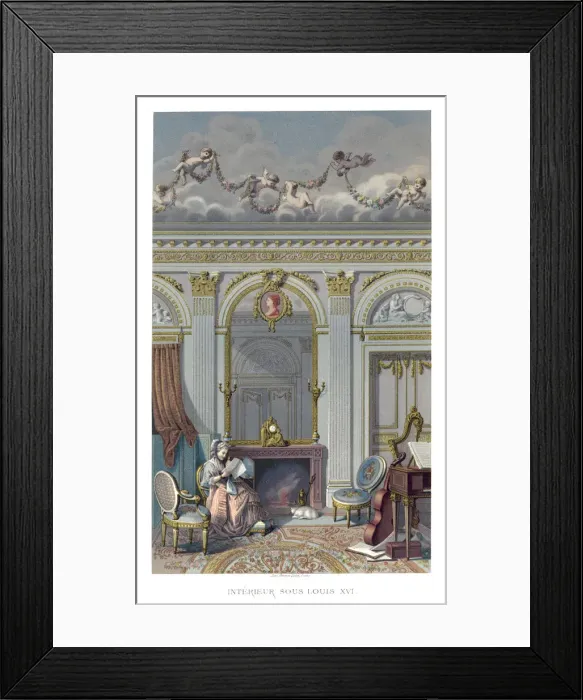 Framed Print : Interior Under Louis XVI, (1885). Artist: Durin Framed Print : Interior Under Louis XVI, (1885). Artist: Durin