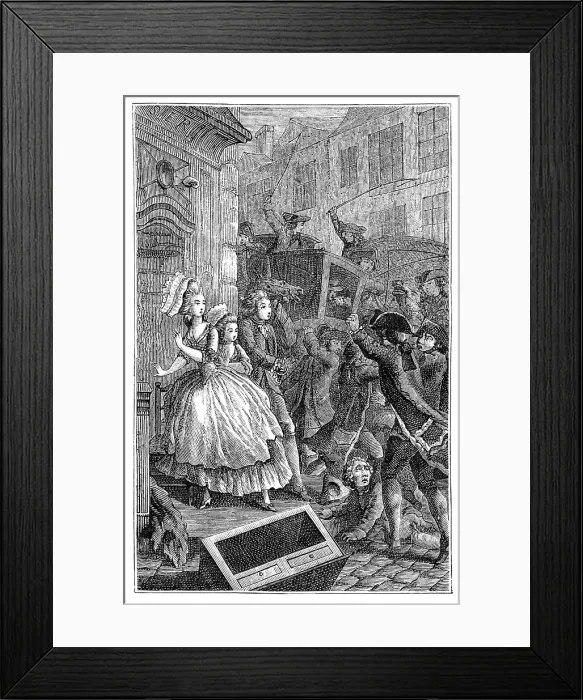 Framed Print : Brawls In The Street, (1885). Artist: L Binet