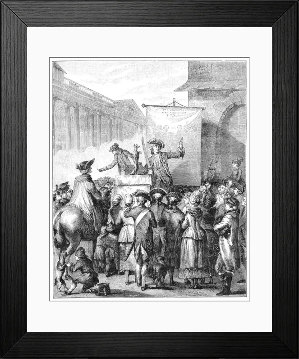 Framed Print : The Charlatan At The Louvre, Paris, (1885). Artist: Jean Duplessis-Bertaux Framed Print : The Charlatan At The Louvre, Paris, (1885). Artist: Jean Duplessis-Bertaux