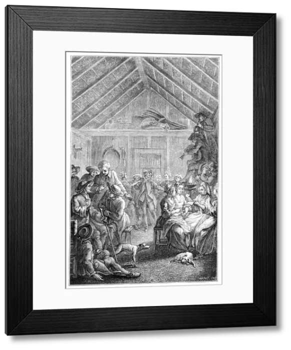 Framed Print : The Assembly Of Winter, (1885). Artist: Hubert Francois Gravelot Framed Print : The Assembly Of Winter, (1885). Artist: Hubert Francois Gravelot