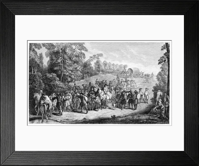 Framed Print : Infantry Marching, (1885). Artist: Jean-Antoine Watteau Framed Print : Infantry Marching, (1885). Artist: Jean-Antoine Watteau