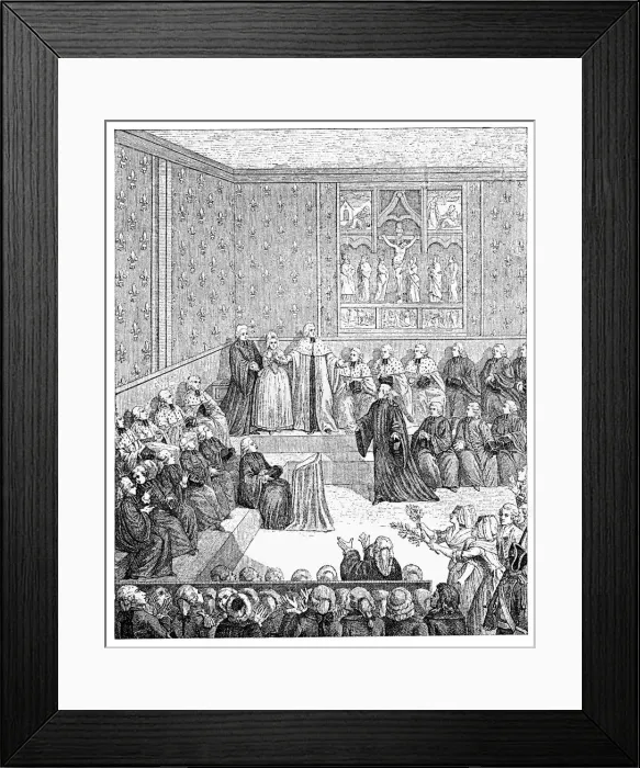 Framed Print : Recognized Innocence, 1786, (1885). Artist: Binet Framed Print : Recognized Innocence, 1786, (1885). Artist: Binet