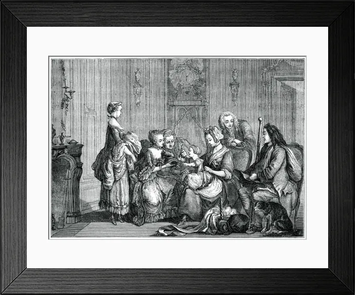 Framed Print : The Visit Of The Nurse, (1885). Artist: Eisen